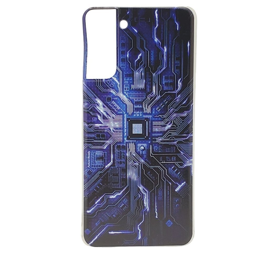 Galaxy S21 Plus S30 Plus Circuit Board Phone Case Blue